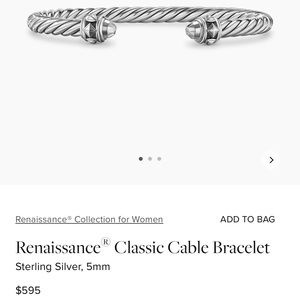Renaissance® Classic Cable Bracelet Sterling Silver, 5mm